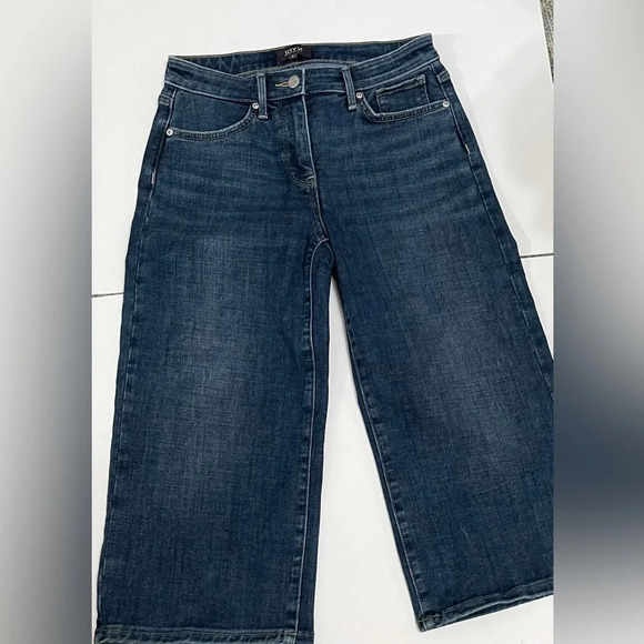 NYMJ Lift & Tuck Capri Blue Denim Jeans wide Leg sz 2 - Picture 2 of 6